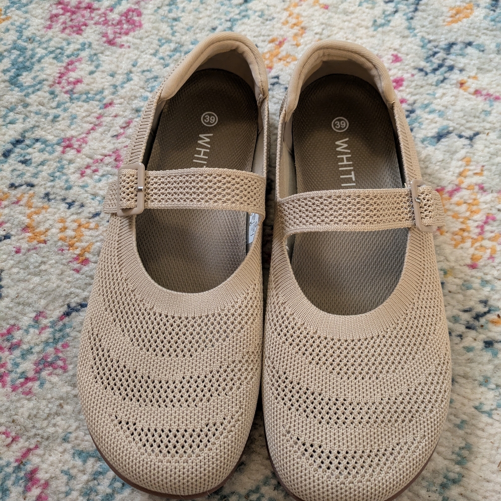 WHITIN Taupe Mary Jane Flats